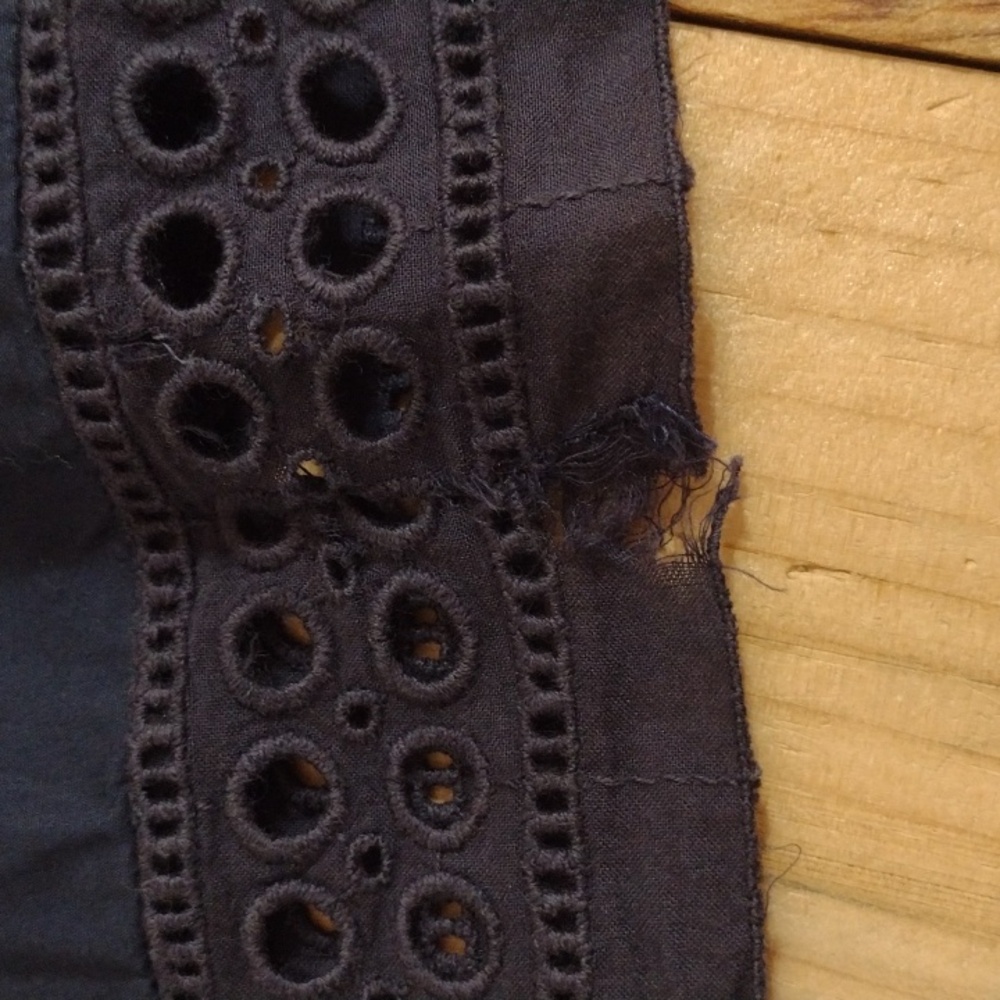 J Crew Navy Eyelet Sleeveless Dress Size 6 - Picture 6 of 10